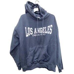 Ten Active Wear Heavy Weight Blue Hoodie XL Los Angeles Ca 1850 Pocket Cotton